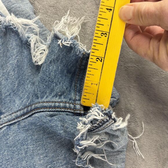 Abercrombie & Fitch Shorts Womens 30 Blue Mom High Rise Curve Love Cutoff Denim - Picture 10 of 11